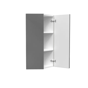 Double Door Wall End Cabinet | Milano Slate | 12W x 30H x 12D