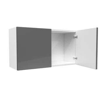 Double Door Wall Cabinet | Milano Slate | 33W x 18H x 12D