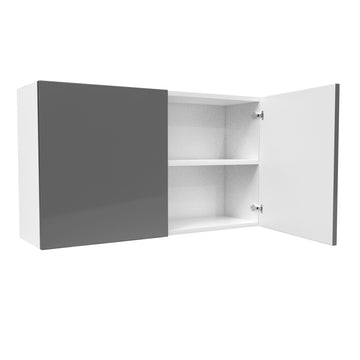 Double Door Wall Cabinet | Milano Slate | 42W x 24H x 12D