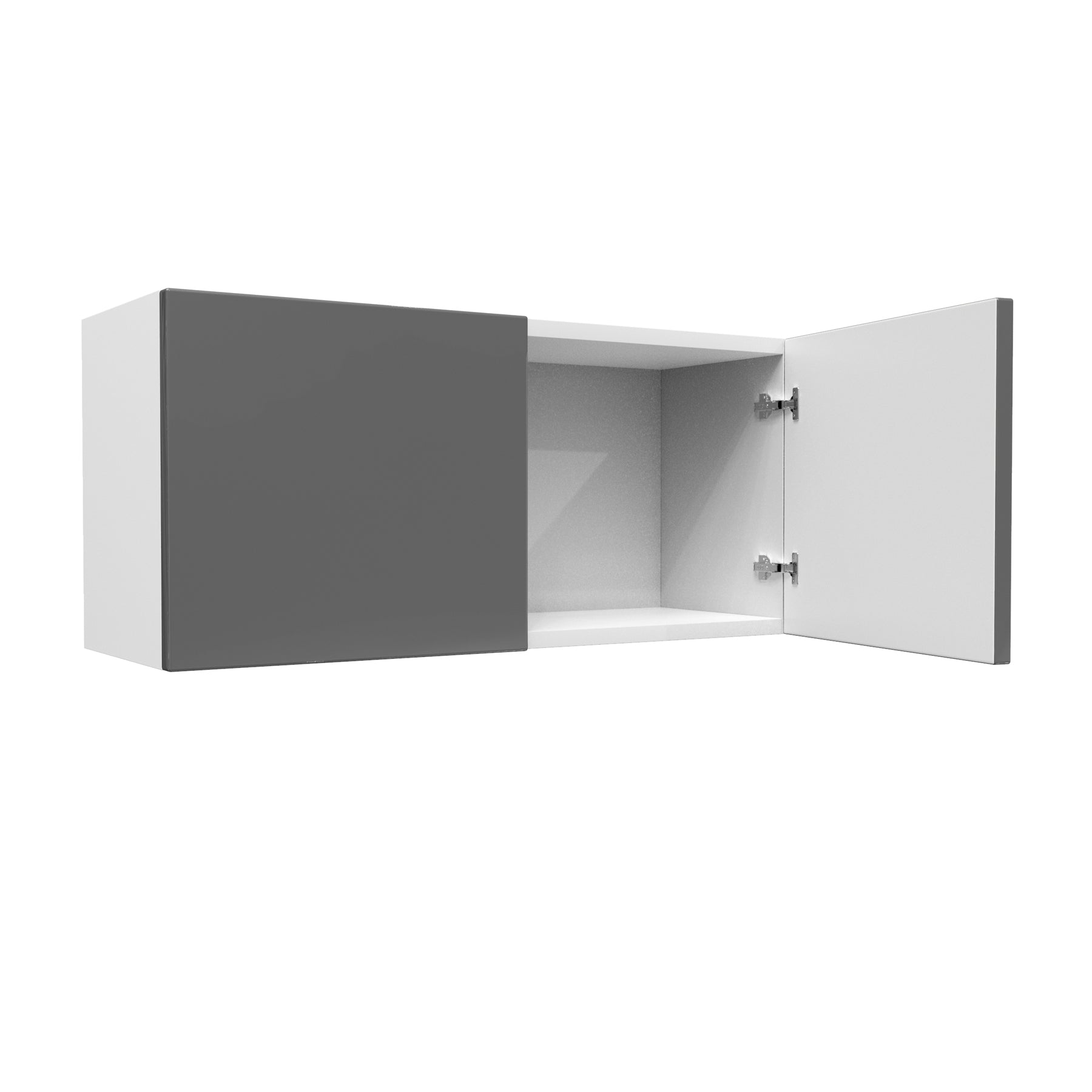 Double Door Wall Cabinet | Milano Slate | 33W x 15H x 12D