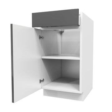 Single Door Base Cabinet | Milano Slate | 18W x 34.5H x 24D