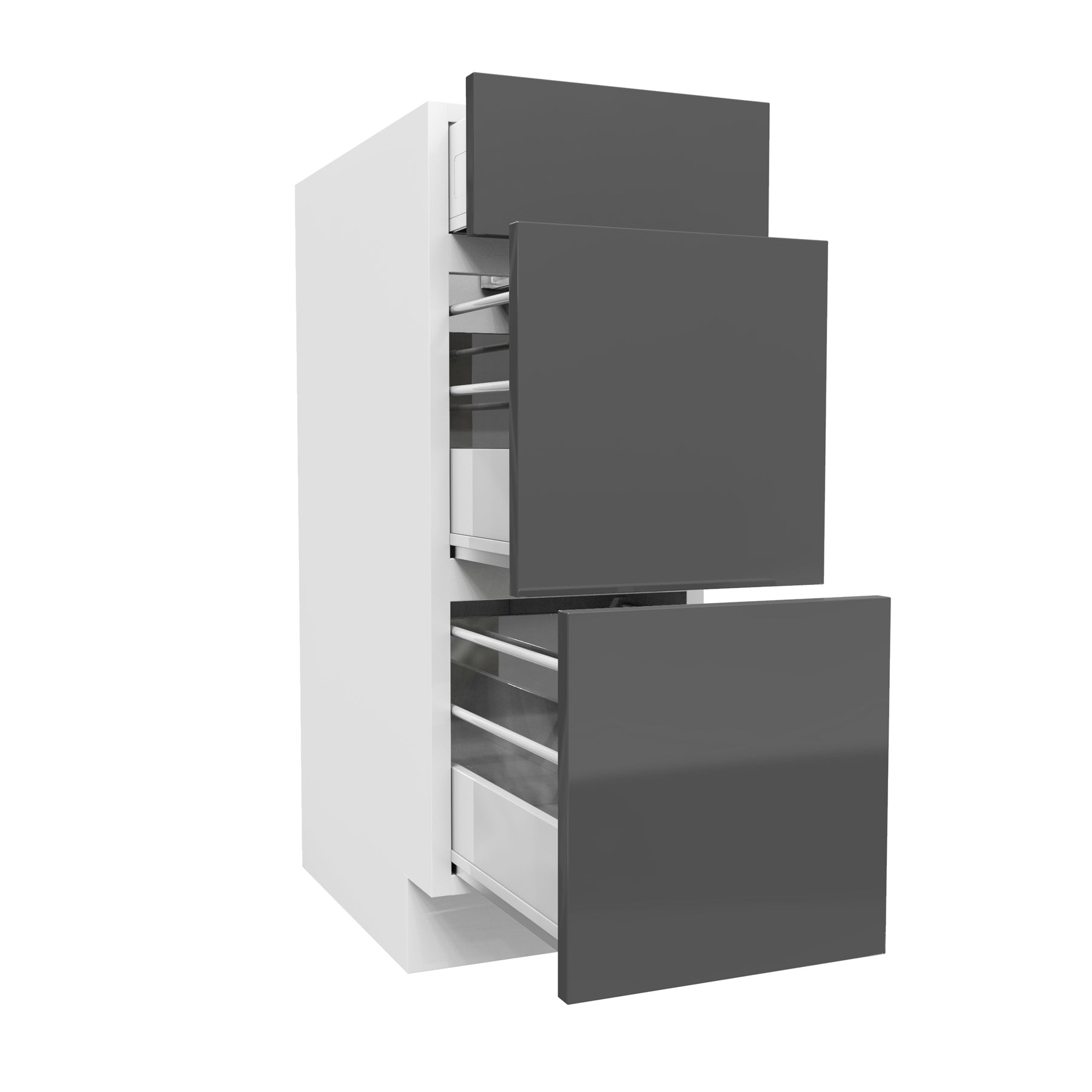 Vanity Drawer Base Cabinet | Milano Slate | 12W x 34.5H x 21D