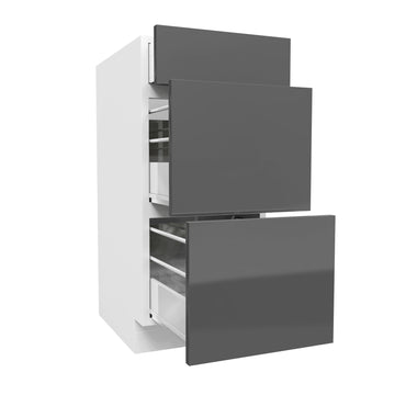 Vanity Drawer Base Cabinet | Milano Slate | 15W x 34.5H x 21D
