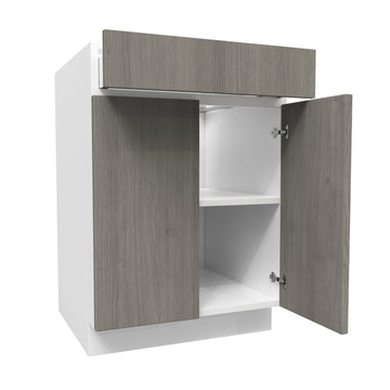 2 Door Base Cabinet| Matrix Silver | 24W x 34.5H x 24D