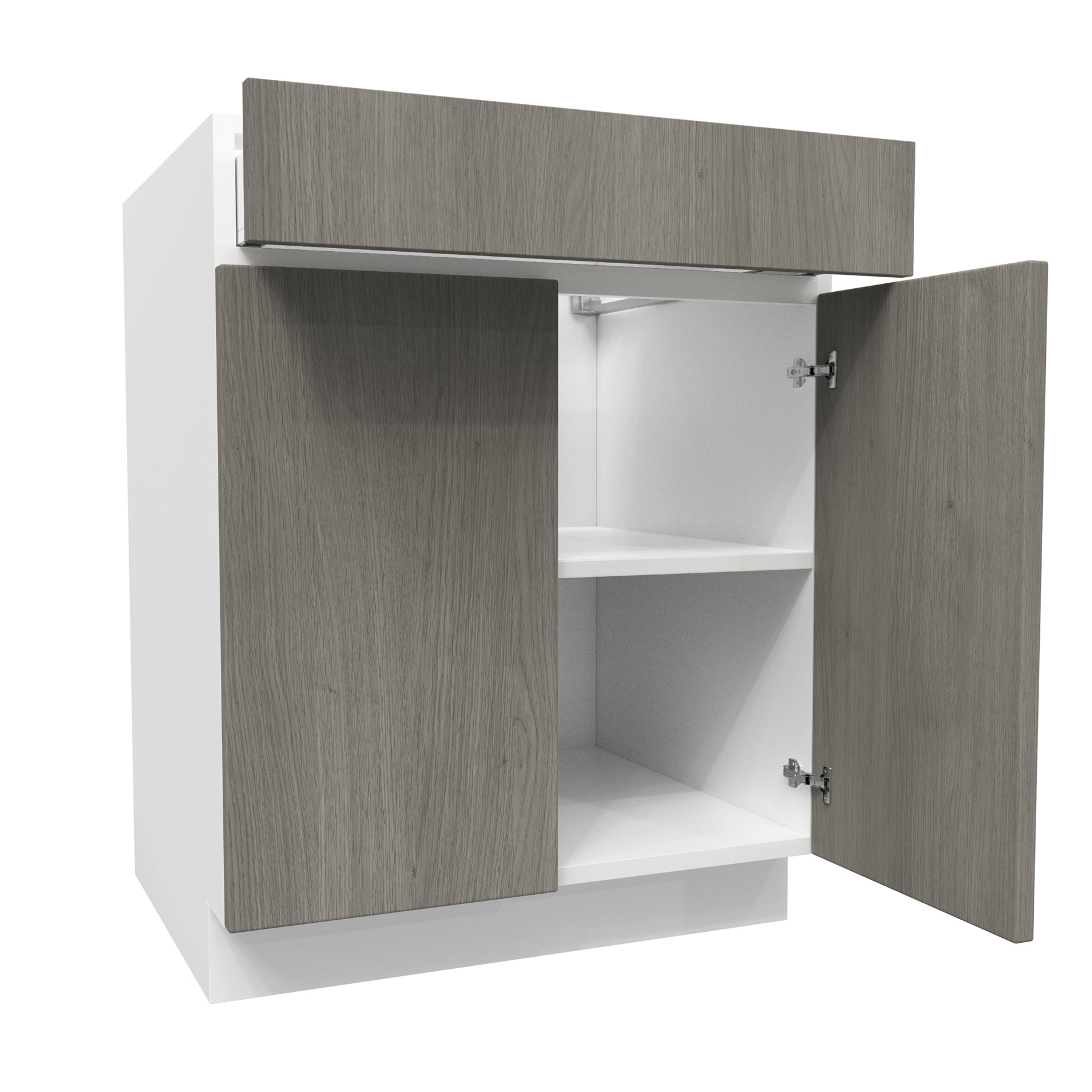 2 Door Base Cabinet| Matrix Silver | 27W x 34.5H x 24D