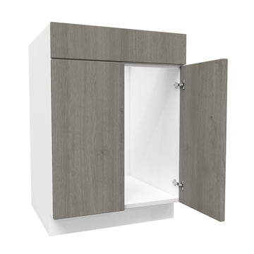Kitchen Sink Base Cabinet| Matrix Silver | 24W x 34.5H x 24D