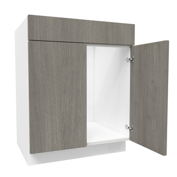 Kitchen Sink Base Cabinet| Matrix Silver | 27W x 34.5H x 24D
