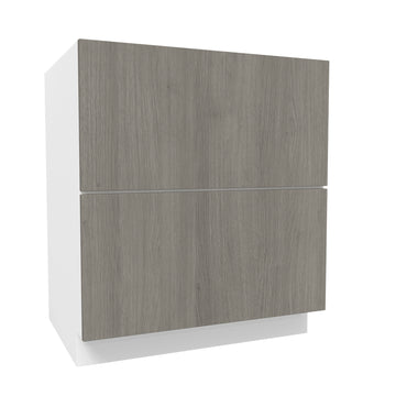 2 Drawer Base Cabinet| Matrix Silver | 36W x 34.5H x 24D