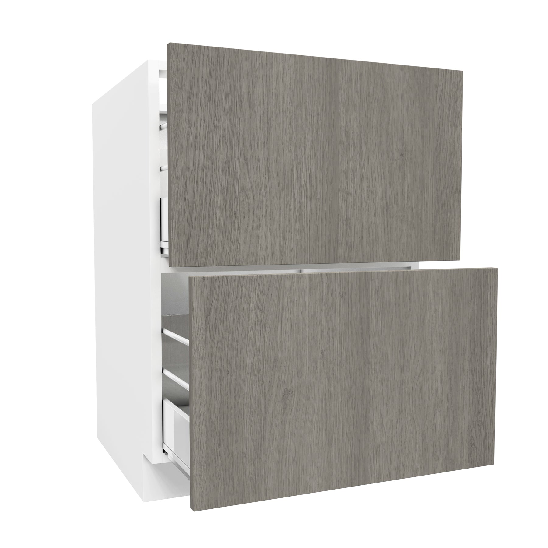 2 Drawer Base Cabinet| Matrix Silver | 24W x 34.5H x 24D