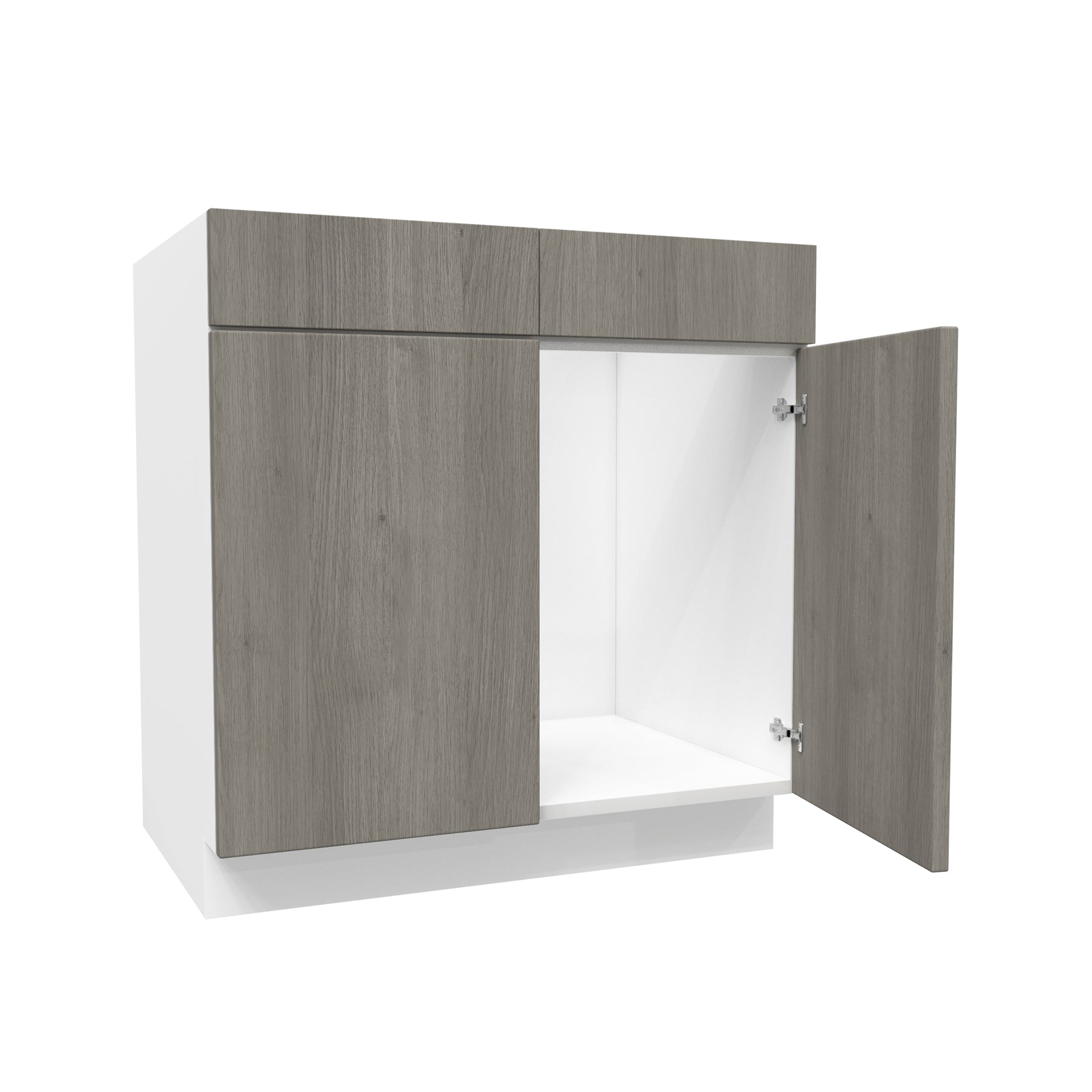 Kitchen Sink Base Cabinet| Matrix Silver | 33W x 34.5H x 24D
