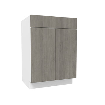 Vanity Sink Base Cabinet 2 Door| Matrix Silver | 24W x 34.5H x 21D