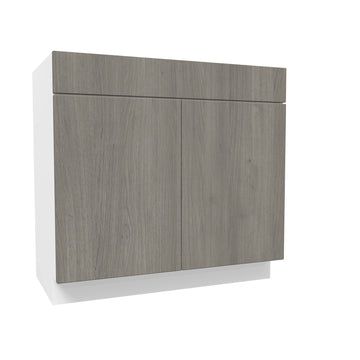 2 Door Vanity Sink Base Cabinet| Matrix Silver | 36W x 34.5H x 21D