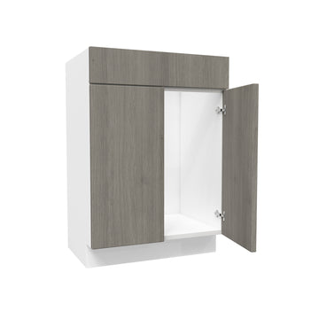 24"W X  34.5"H x 18"D, Matrix Silver 2 Door - Vanity Base Cabinet