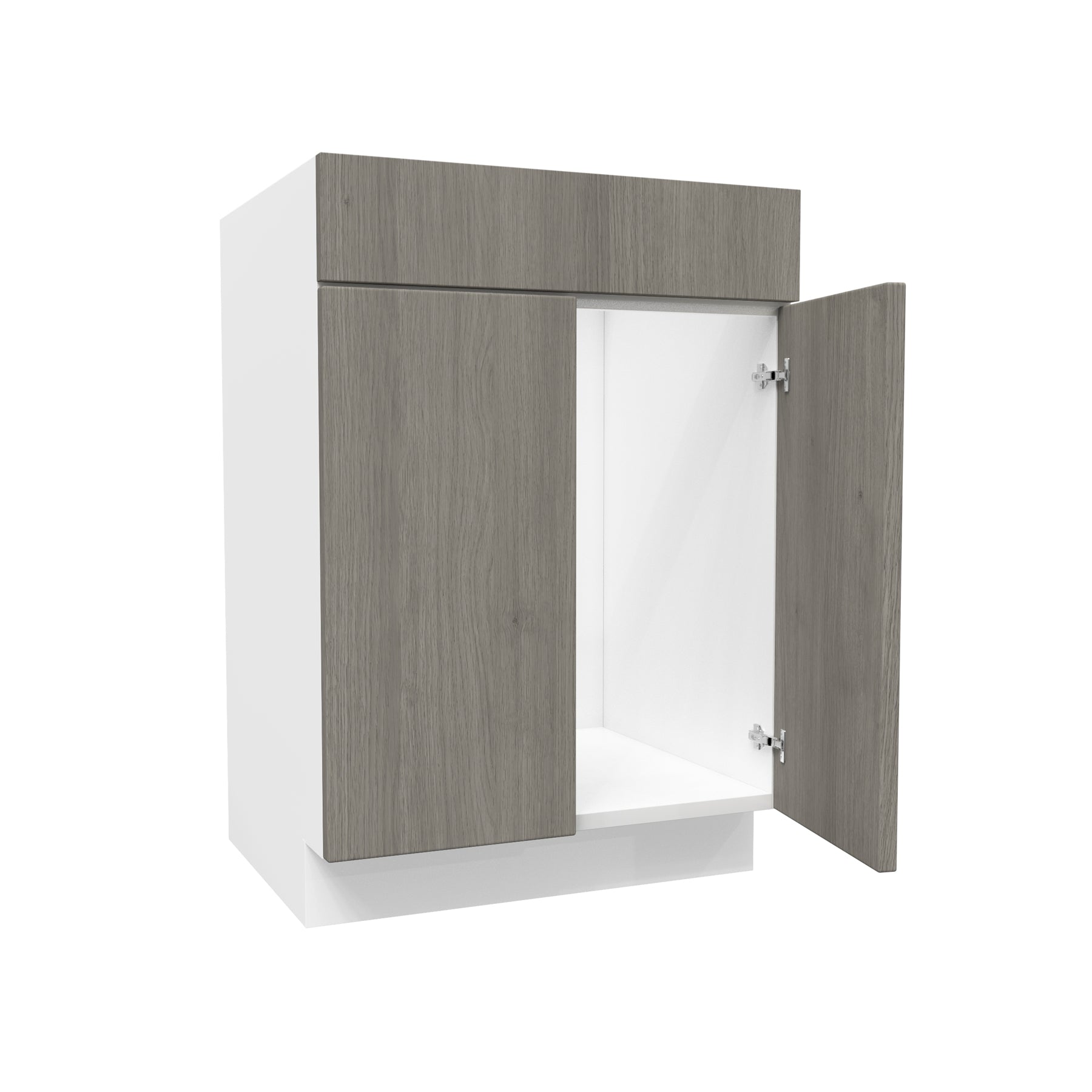 Vanity Sink Base Cabinet 2 Door| Matrix Silver | 24W x 34.5H x 21D