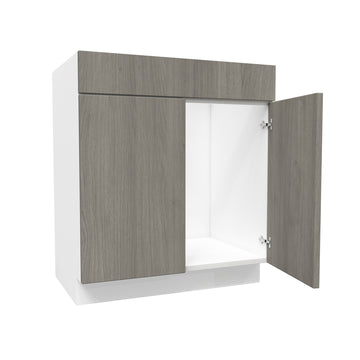 Vanity Sink Base Cabinet| Matrix Silver | 30W x 34.5H x 21D