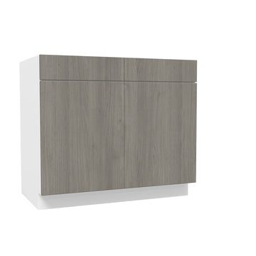 2 Door Base Cabinet| Matrix Silver | 39W x 34.5H x 24D