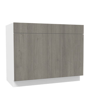 2 Door Base Cabinet| Matrix Silver | 42W x 34.5H x 24D