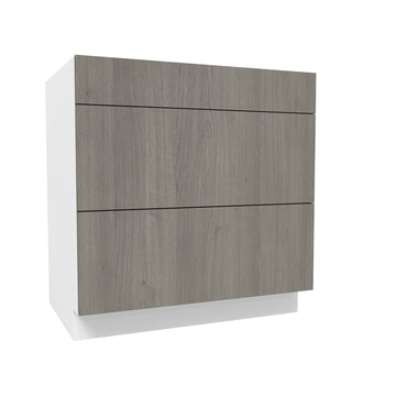 3 Drawer Base Cabinet| Matrix Silver | 33W x 34.5H x 24D