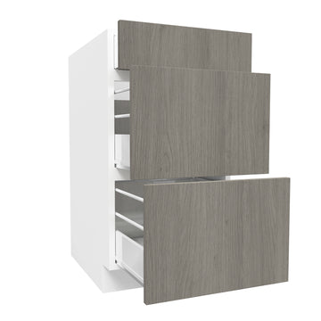 3 Drawer Base Cabinet| Matrix Silver | 18W x 34.5H x 24D