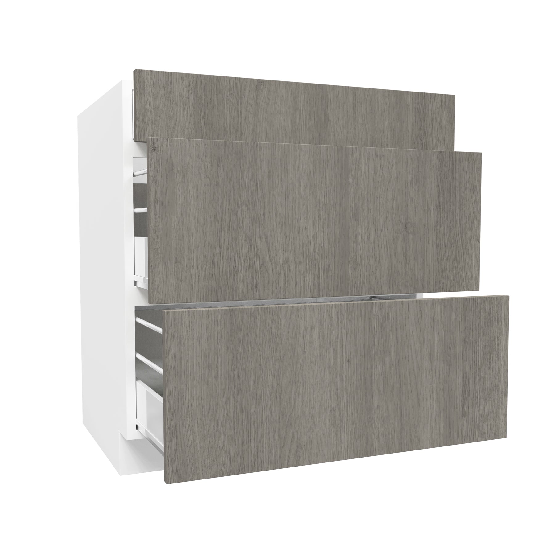 3 Drawer Base Cabinet| Matrix Silver | 30W x 34.5H x 24D
