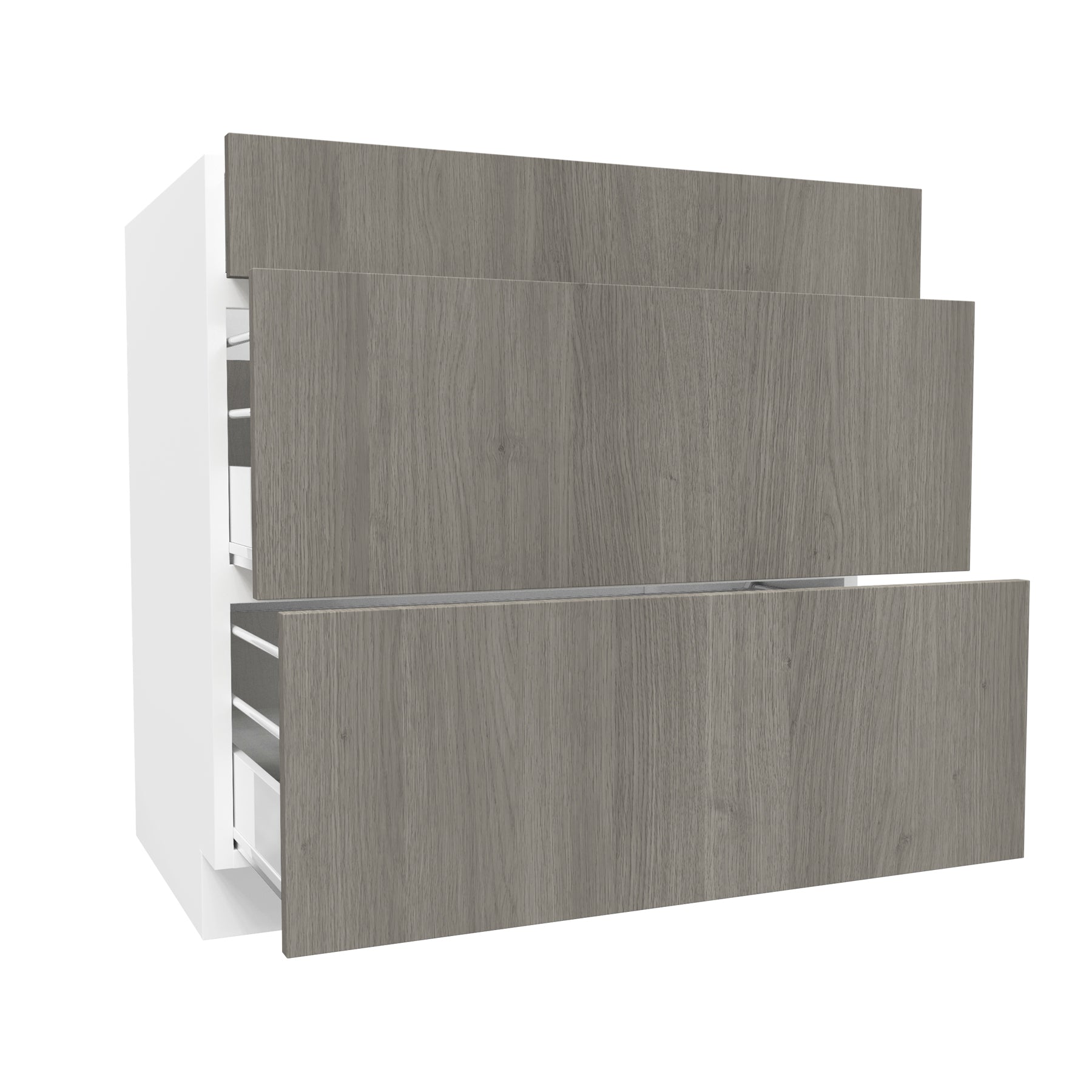 3 Drawer Base Cabinet| Matrix Silver | 33W x 34.5H x 24D
