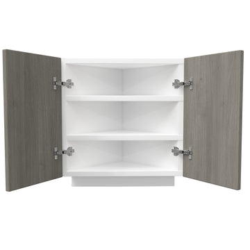 Straight Base End Cabinet| Matrix Silver | 24W x 34.5H x 24D
