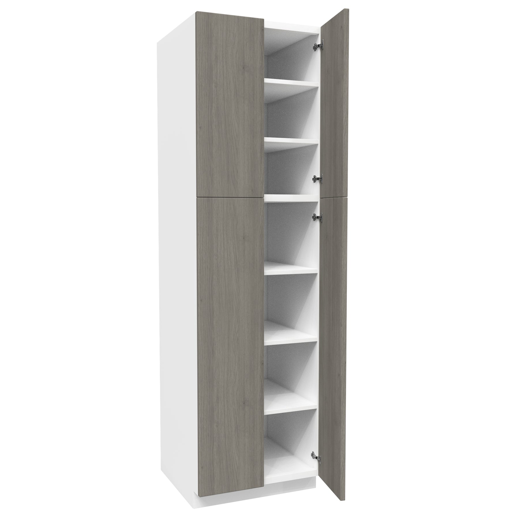 2 Door Utility Cabinet| Matrix Silver | 24W x 84H x 24D