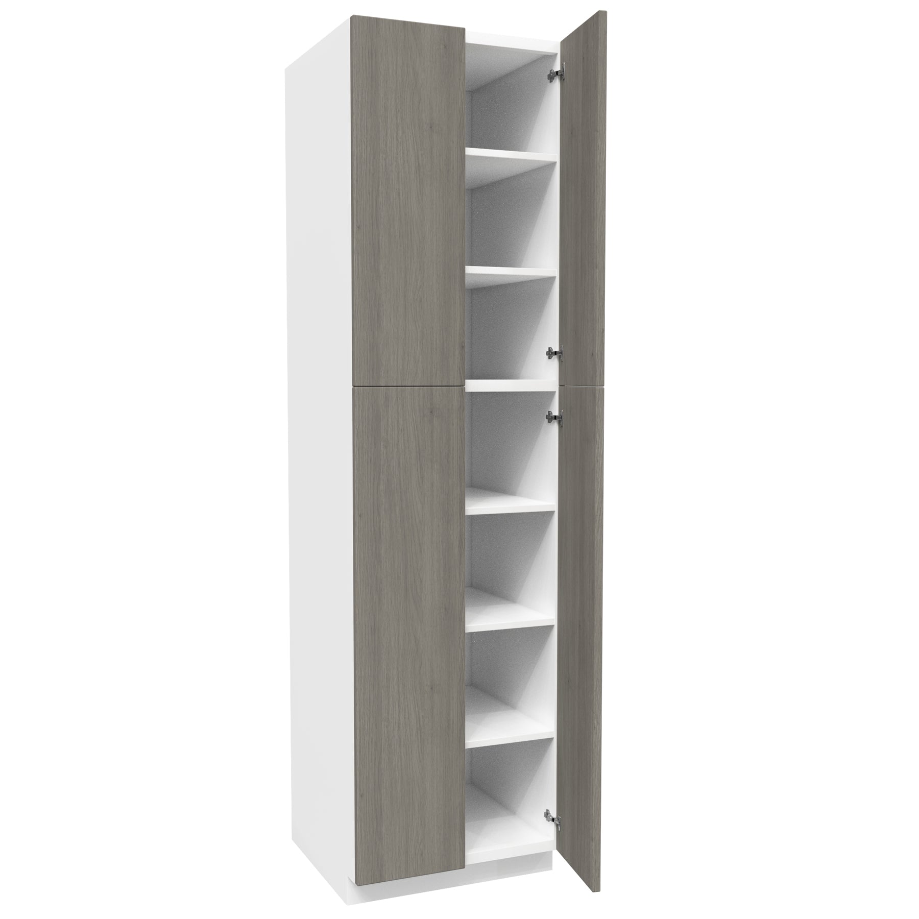 2 Door Utility Cabinet| Matrix Silver | 24W x 90H x 24D