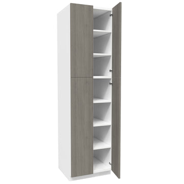2 Door Utility Cabinet| Matrix Silver | 24W x 90H x 24D