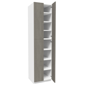 2 Door Utility Cabinet| Matrix Silver | 24W x 96H x 24D