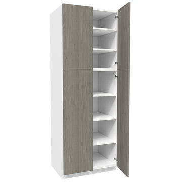 2 Door Utility Cabinet| Matrix Silver | 30W x 84H x 24D