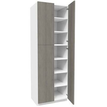 2 Door Utility Cabinet| Matrix Silver | 30W x 90H x 24D