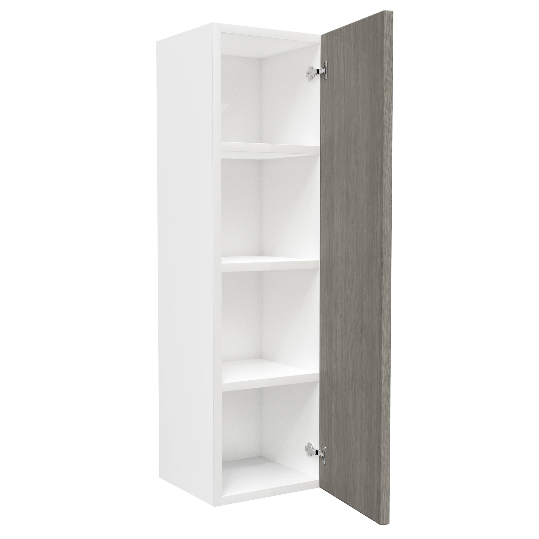 Single Door Wall Kitchen Cabinet| Matrix Silver | 12W x 42H x 12D