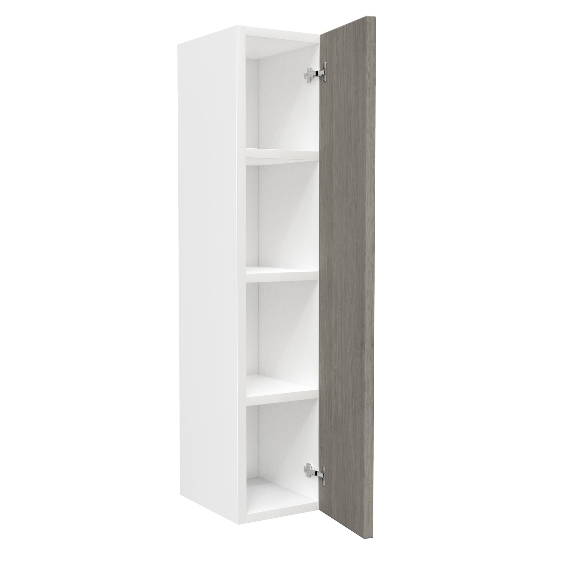 Single Door Wall Kitchen Cabinet| Matrix Silver | 9W x 42H x 12D