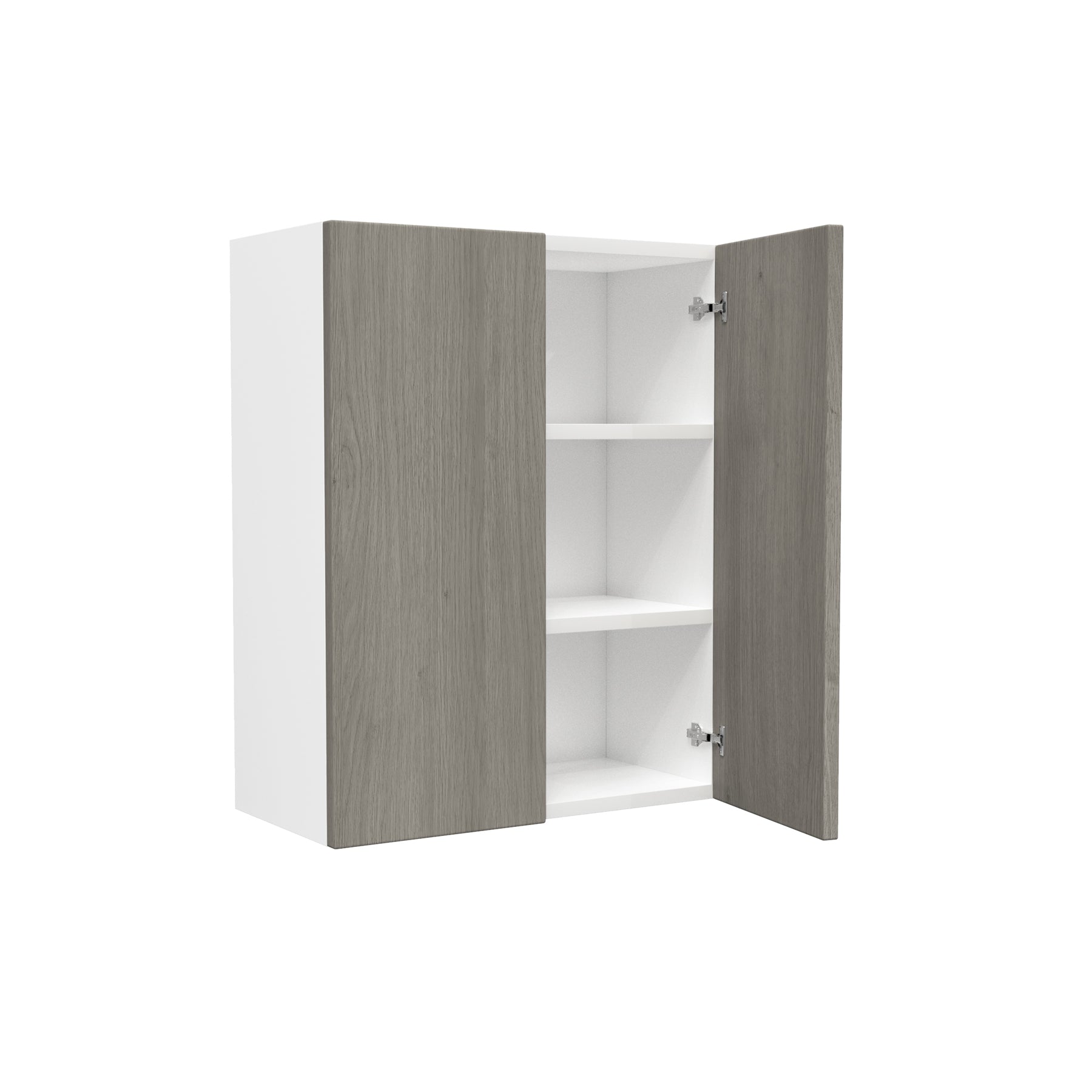 2 Door Wall Cabinet| Matrix Silver | 24W x 30H x 12D