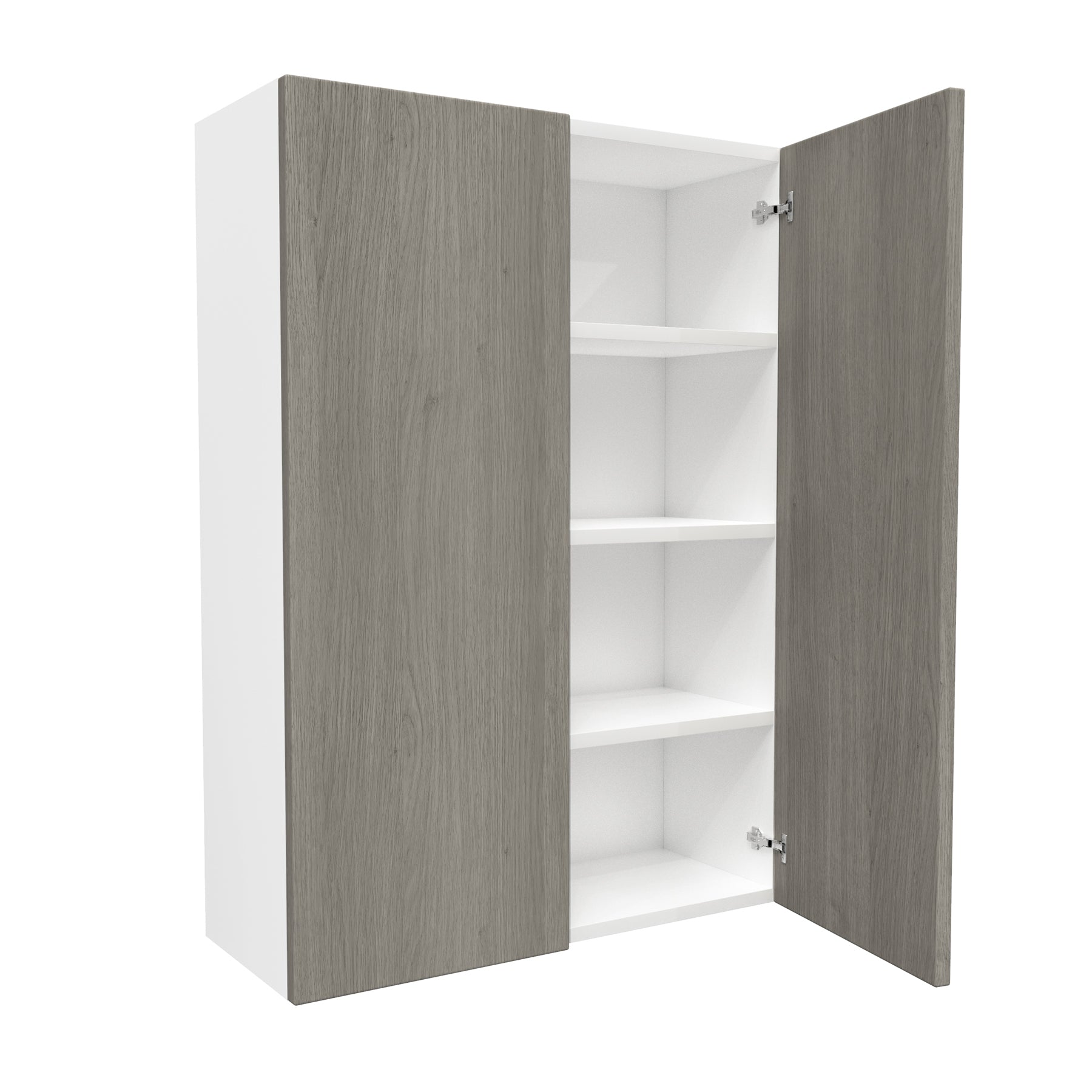 2 Door Wall Cabinet| Matrix Silver | 30W x 42H x 12D