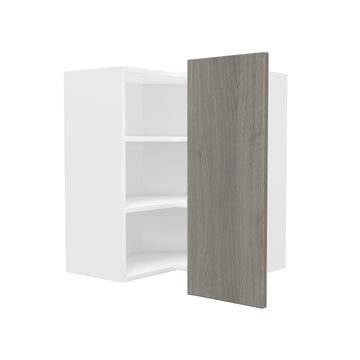 30” High Square Corner Wall Cabinet | Matrix Silver | 24"W x 30"H x 12"D