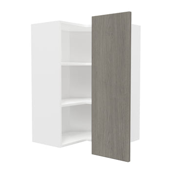 36” High Square Corner Wall Cabinet | Matrix Silver | 24"W x 36"H x 12"D