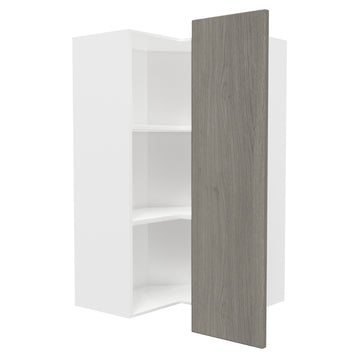 42” High Square Corner Wall Cabinet | Matrix Silver | 24"W x 42"H x 12"D