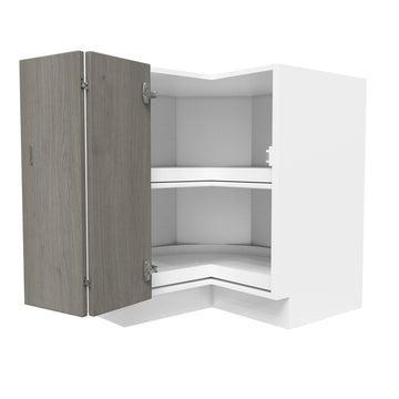 Lazy Suzan Corner Base Cabinet| Matrix Silver | 33W x 34.5H x 24D