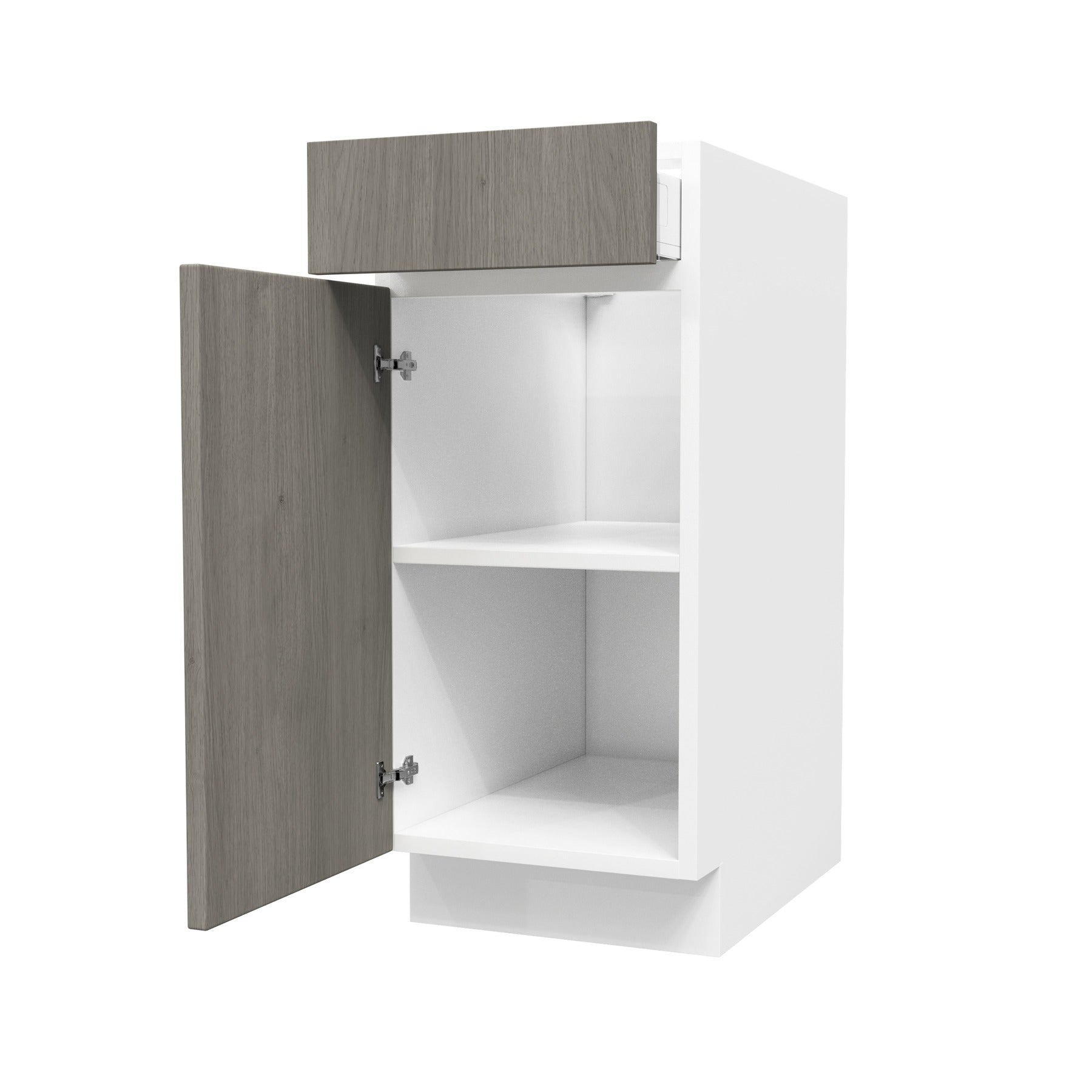 Single Door Base Cabinet| Matrix Silver | 15W x 34.5H x 24D
