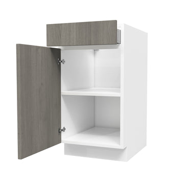 Single Door Base Cabinet| Matrix Silver | 18W x 34.5H x 24D