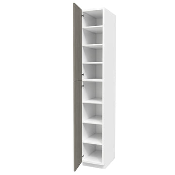 Kitchen Utility Cabinet| Matrix Silver | 15W x 96H x 24D