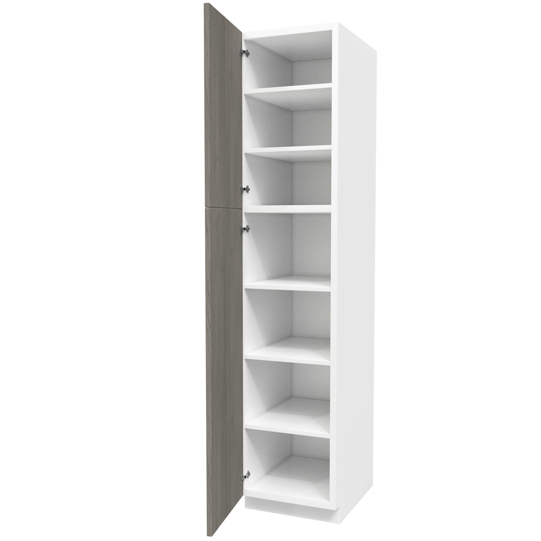 Kitchen Utility Cabinet| Matrix Silver | 18W x 84H x 24D