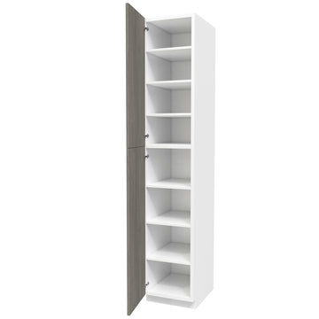 Kitchen Utility Cabinet| Matrix Silver | 18W x 96H x 24D