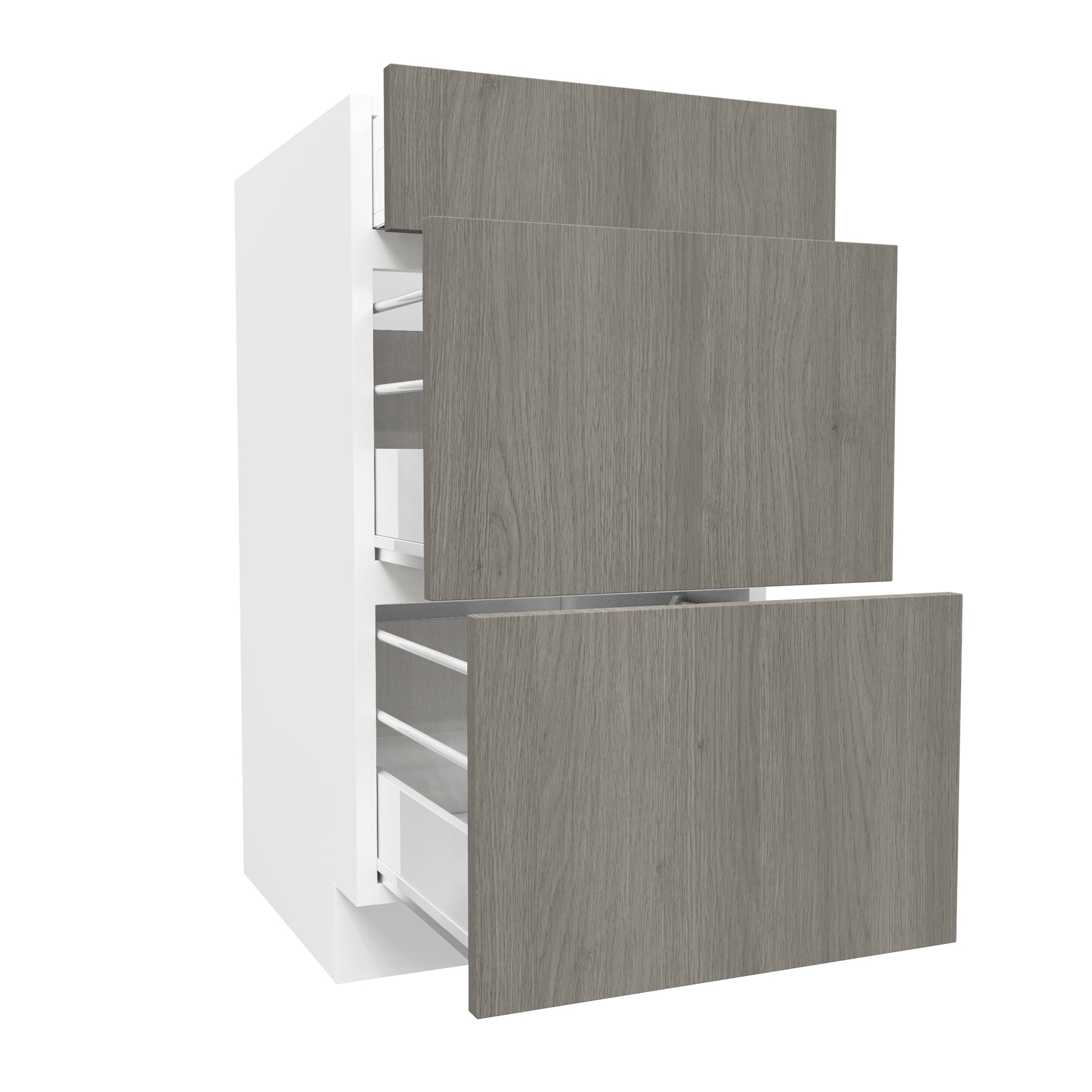 Vanity Drawer Base Cabinet| Matrix Silver | 18W x 34.5H x 21D