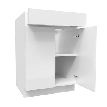 Double Door Base Cabinet | Milano White | 24W x 34.5H x 24D