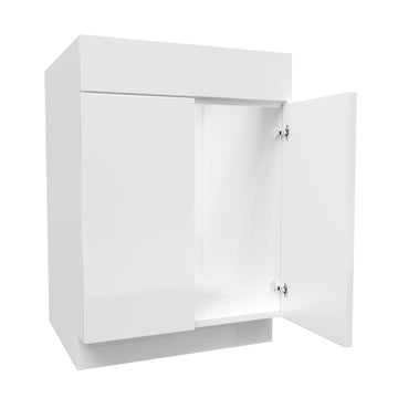 Sink Base Cabinet | Milano White | 24W x 34.5H x 24D