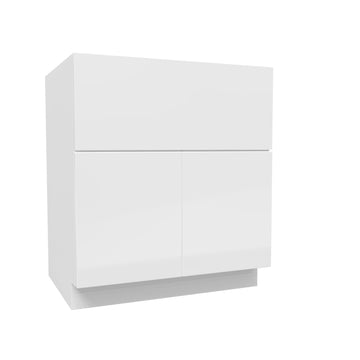 Farm Sink Base Cabinet | Milano White | 30W x 34.5H x 24D