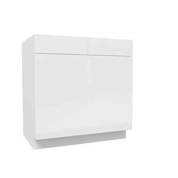Sink Base Cabinet | Milano White | 33W x 34.5H x 24D